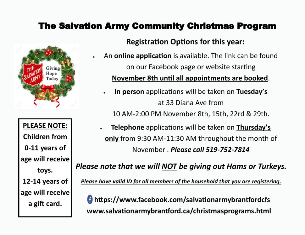 the salvation army community christmas program